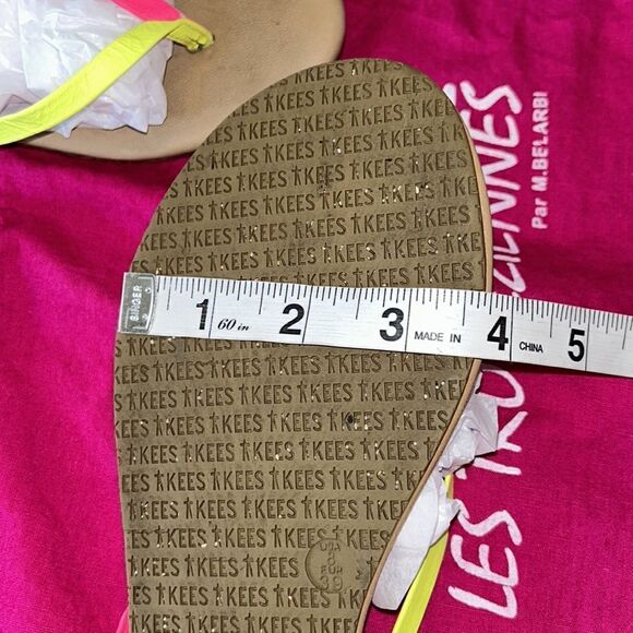 South of France 🇫🇷 Chic! Neon Pink & Yellow Chic Les Tropeziennes Sandals 🩴 - Picture 16 of 17